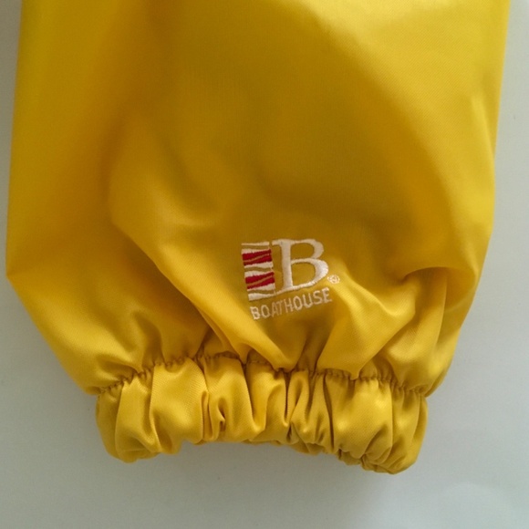 NWT Boathouse Yellow Full Zip Jacket Windbreaker Mens Sz L Lined The Myers Group - Picture 5 of 12